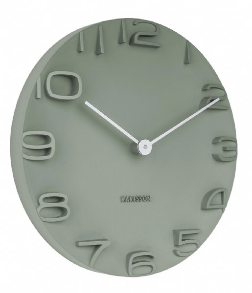 Karlsson  Wall clock on the Edge w. chrome hands Jungle green (KA5311GR)