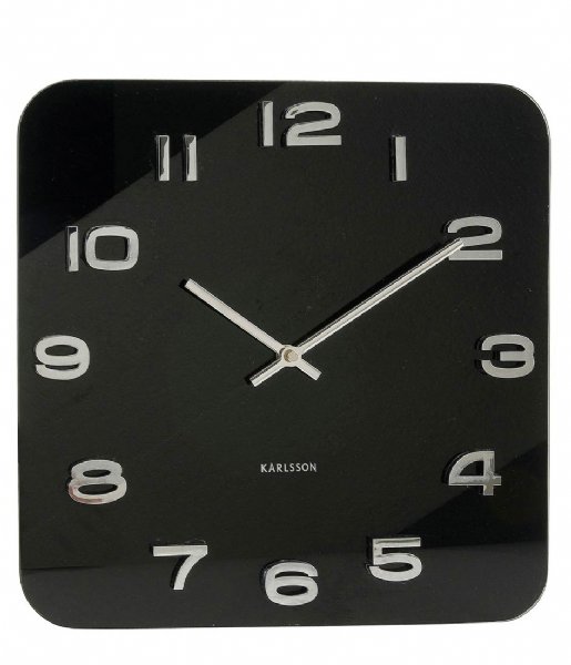 Karlsson  Wall clock Vintage glass Black (KA4398)