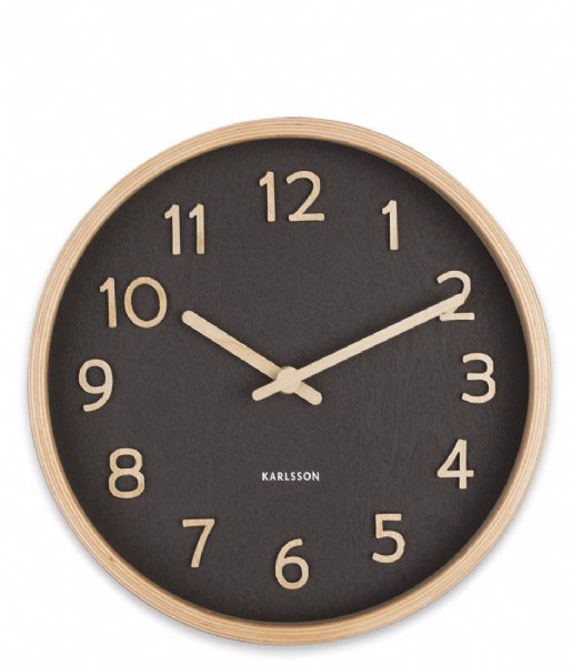 Karlsson  Wall clock Pure wood grain small Black (KA5851BK)
