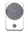 KarlssonWall clock Pendulum Charm small steel Grey (KA5796GY)