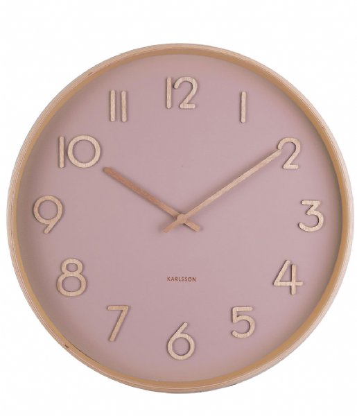 Karlsson  Wall clock Pure medium w. dial Faded Pink  (KA5757PI)