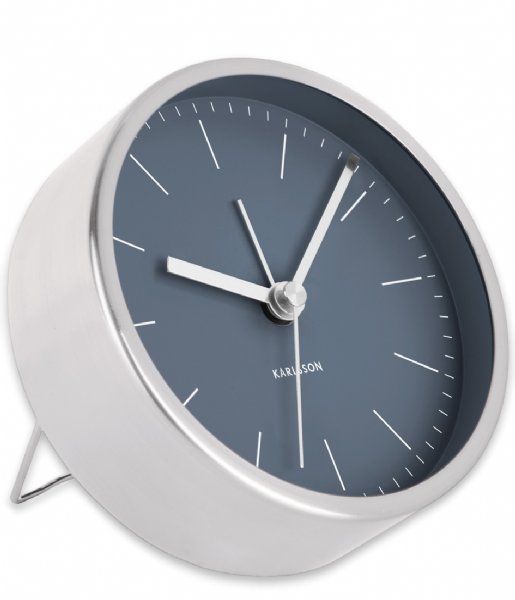 Karlsson  Alarm Clock Minimal Nickel Case Night Blue (KA5715BL)