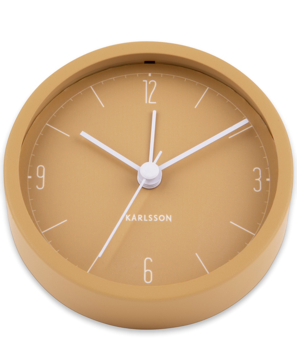 Karlsson Alarm clock Alarm Clock Numbers and Lines Iron Matt Ochre