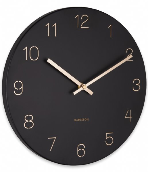 Karlsson  Wall Clock Charm Engraved Numbers Small Black (KA5788BK)