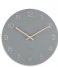 KarlssonWall Clock Charm Engraved Numbers Small Mouse Grey (KA5788GY)