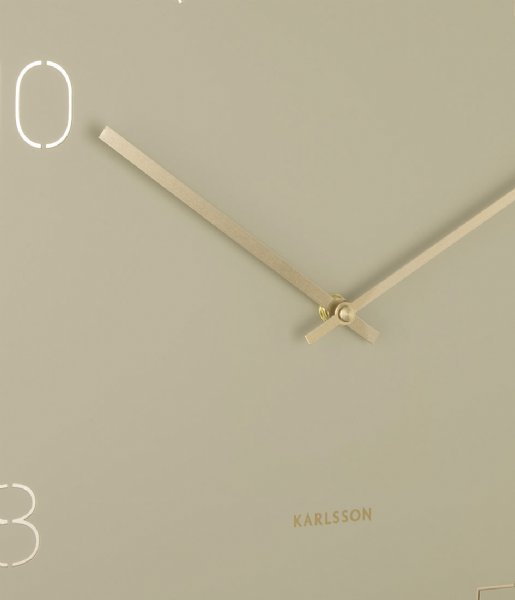 Karlsson  Wall clock Charm engraved numbers Olive Green (KA5762OG)
