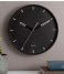 Karlsson  Wall Clock Dipped W. White Matt Black (KA5774BK)