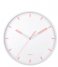 KarlssonWall Clock Dipped W. Coral Pink White (KA5775CP)