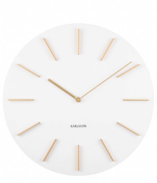 Karlsson  Wall Clock Discreet W. Gold White (KA5783WH)