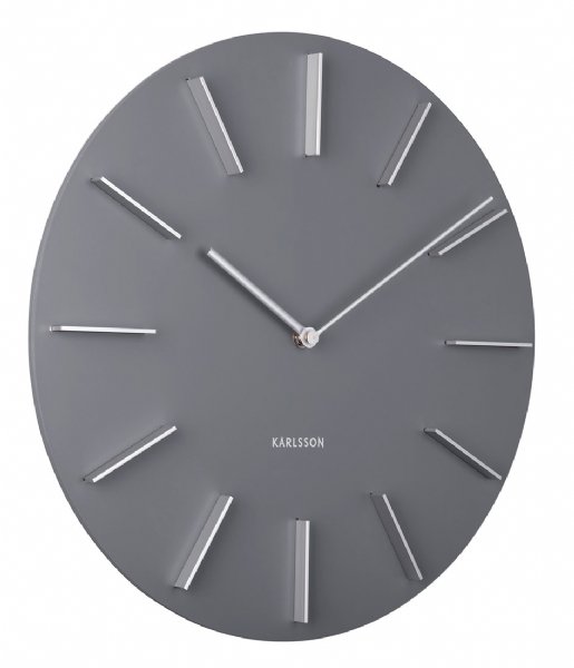 Karlsson  Wall Clock Discreet W. Silver Grey (KA5783GY)