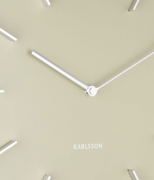 Karlsson  Wall Clock Discreet W. Silver Olive Green (KA5783OG)