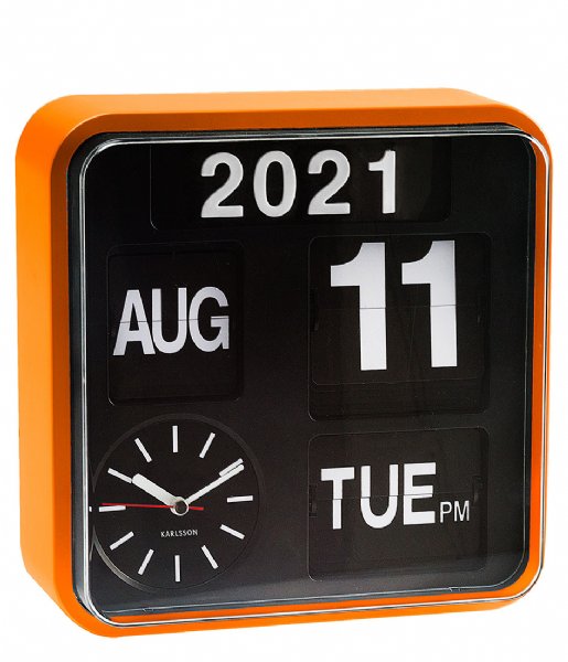 Karlsson  Wall Clock Mini Flip Orange (KA5364OR)