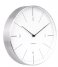 Karlsson  Wall Clock Normann Numbers Brushed Case White (KA5682WH)