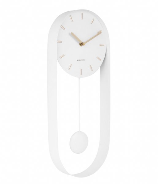 Karlsson  Wall Clock Pendulum Charm Steel White (KA5822WH)