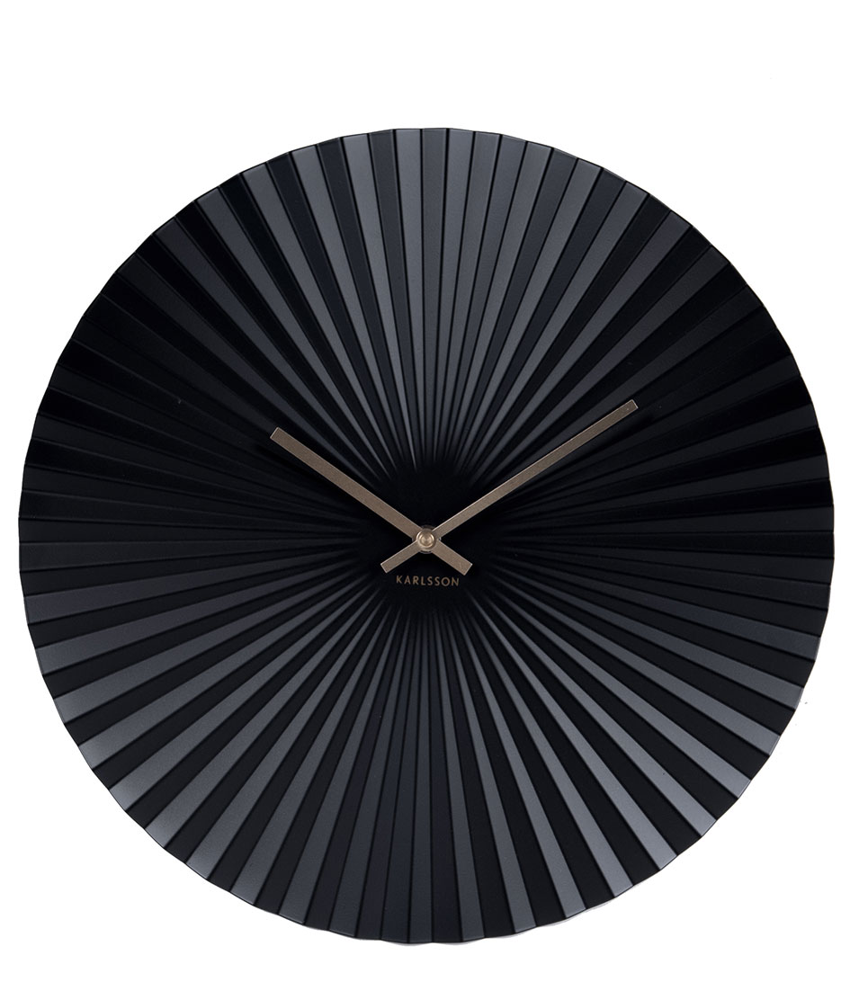 Karlsson Wanduhren Wall Clock Sensu Steel Black (KA5657BK) The Little