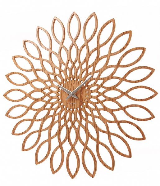 Karlsson  Wall Clock Sunflower Wood Finish Brown (KA5394)