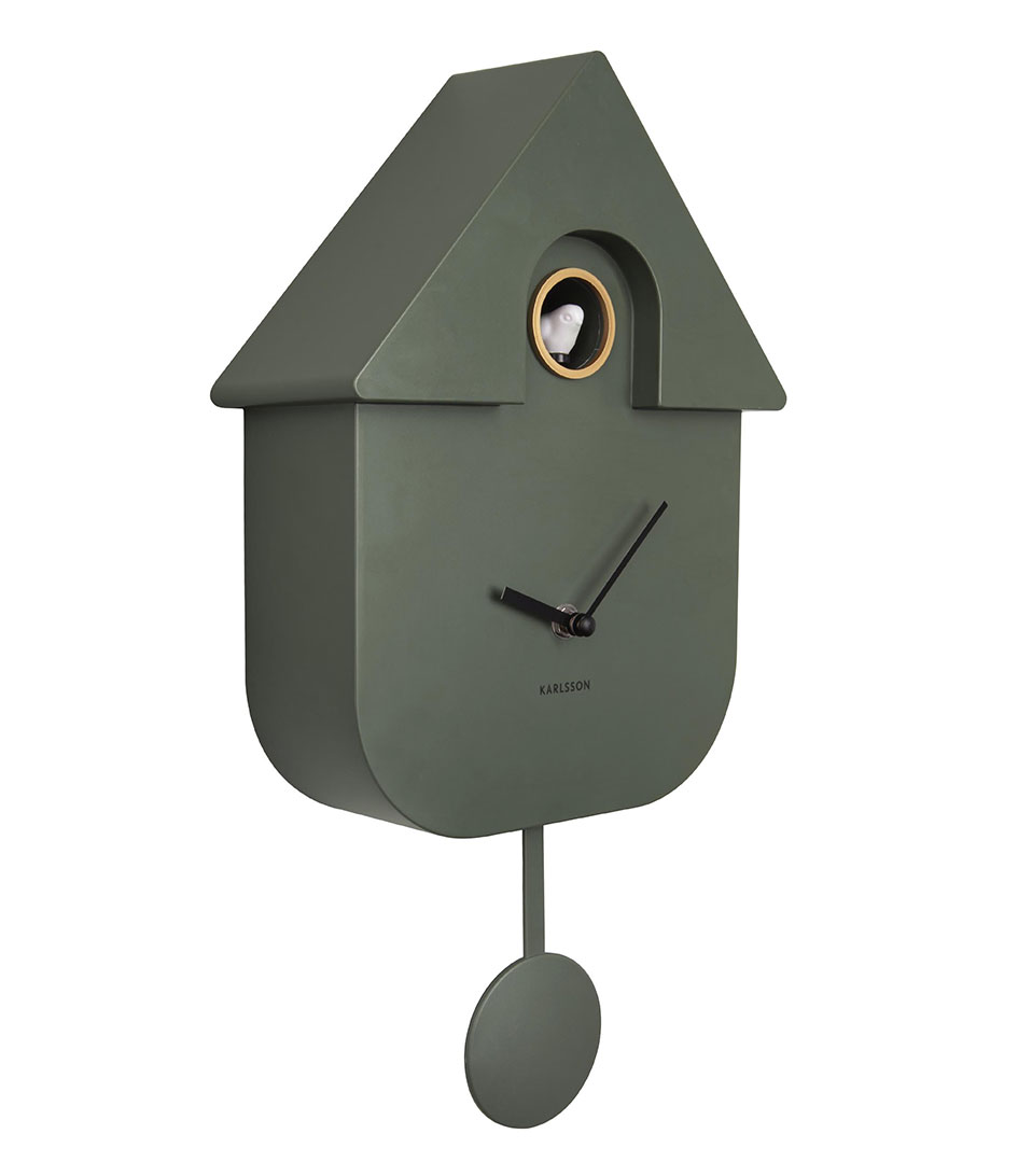 Karlsson Wandklok Wall clock Modern Cuckoo ABS Jungle Green (KA5768GR
