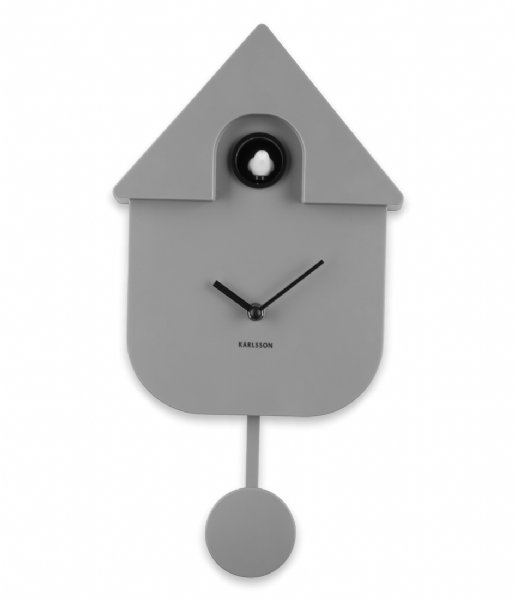 Karlsson Wandklok Wall clock Modern Cuckoo ABS Mouse Grey (KA5768GY)