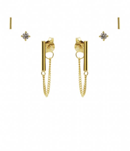 Karma  Earparty Plain Perfection Zilver Goldplated (EP002GP)