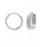 KarmaPlain Hinged Hoops Dots Row 12MM Zilver (M3148S)
