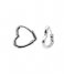Karma  Plain Hinged Hoops Heart Zilver (M3155S)