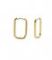 Karma  Plain Hinged Hoops Round Square 20MM Zilver Goldplated (M3156GP)