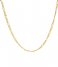 Karma  Karma Necklace Figaro Chain Zilver Goldplated (T118)