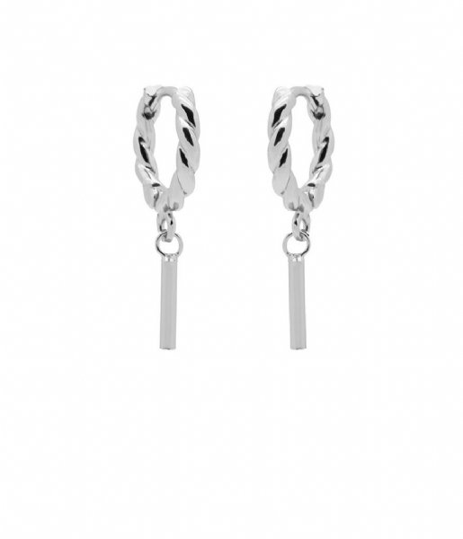 Karma  Twisted Hoops Tube Silver Zilver
