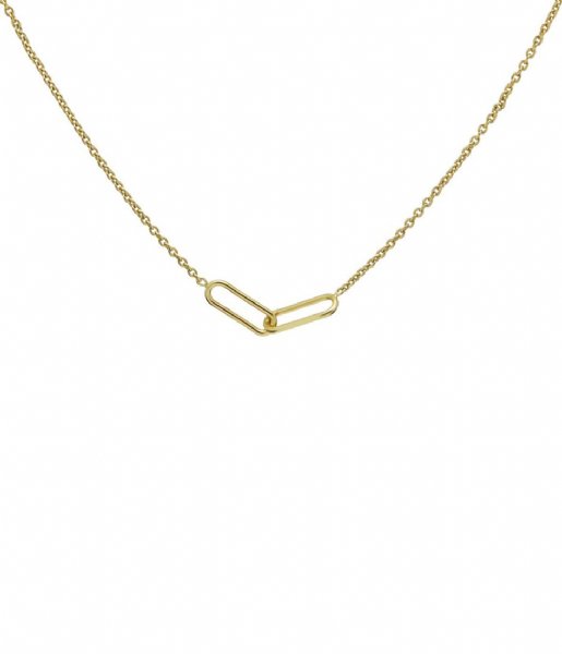 Karma  Karma Necklace Double Square Goldplatd Zilver Goldplated