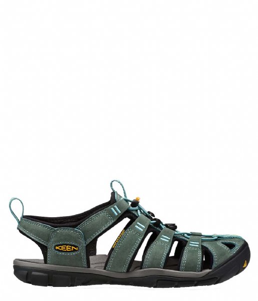 Aan het water consultant Moment Keen Sandalen Clearwater Cnx Wf Leather Mineral Blue Yellow | The Little  Green Bag