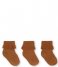 Konges Slojd  3-Pack Lace Socks Leather Brown