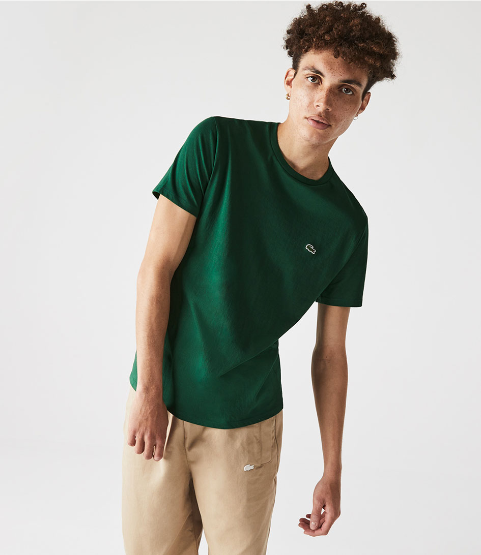 Lacoste T-shirts 1HT1 Mens tee-shirt 1121 Green (132) | Little Green Bag