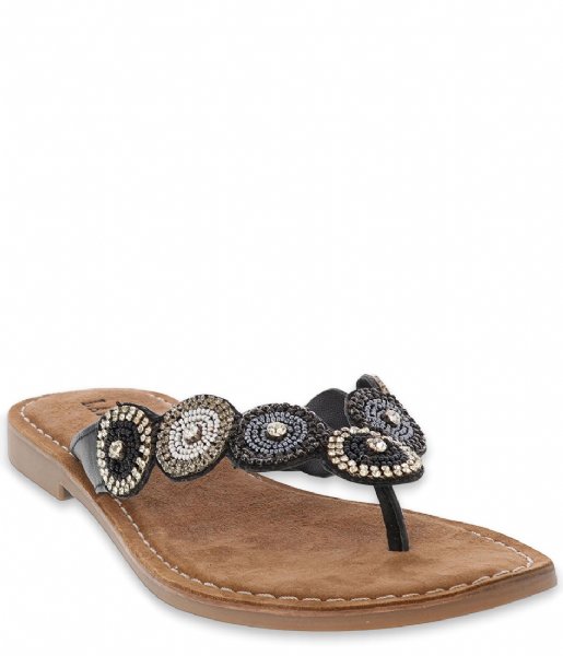 Lazamani Slippers Ladies Slippers Round/Beads | The Green Bag