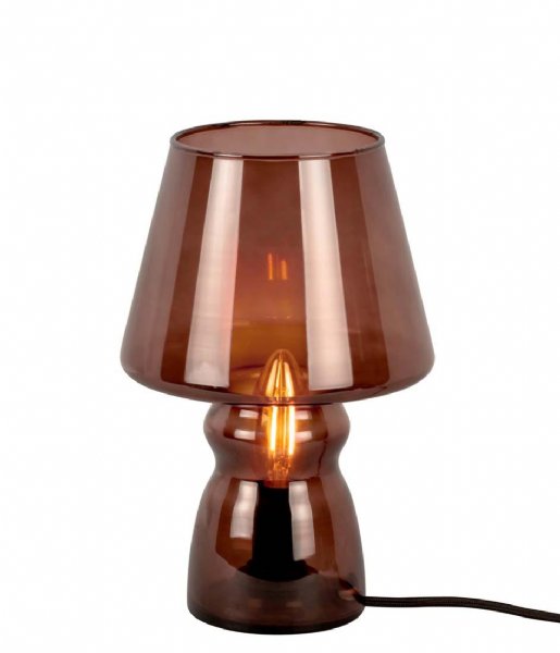 Leitmotiv Lampa stołowa Table lamp Classic Glass Chocolate Brown (LM1977DB)