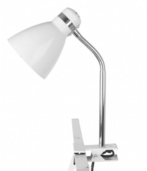 Leitmotiv Lampa stołowa Clip On Lamp Study Metal White (LM1292)