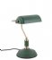 Leitmotiv Lampa stołowa Table lamp Bank iron green with antique gold plated (LM1890GR)