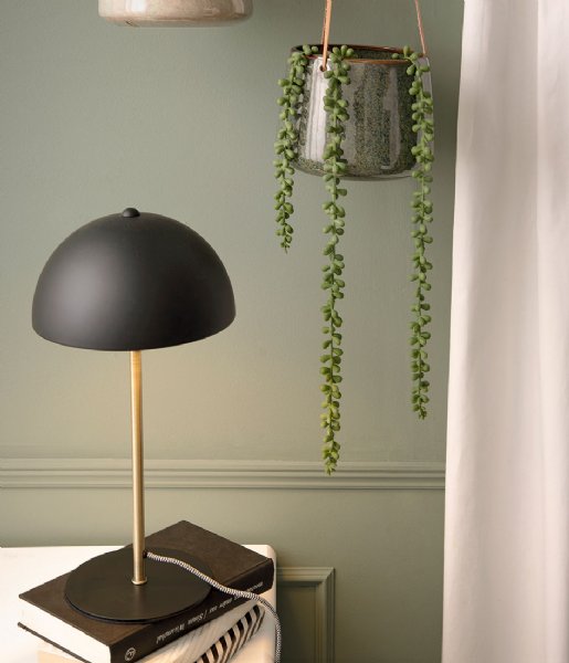 Leitmotiv Lampa stołowa Table lamp Bonnet metal Black (LM1762)