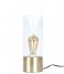 Leitmotiv Lampa stołowa Table lamp Lax gold plated base clear glass (LM1316)