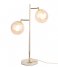 Leitmotiv Lampa stołowa Table lamp Shimmer amber glass shades Brass (LM1913GD)