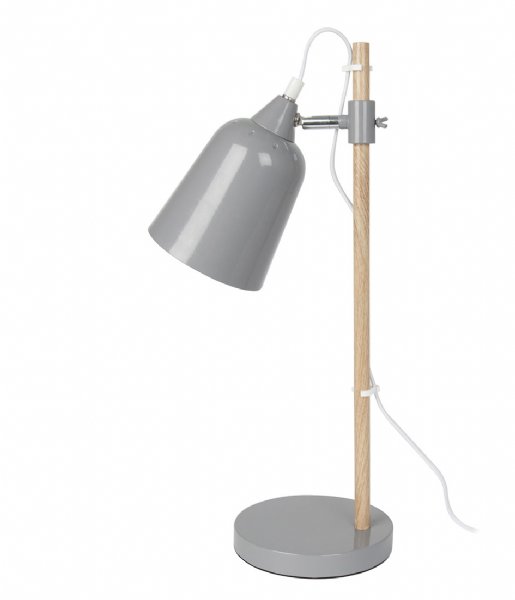 Leitmotiv Lampa stołowa Table lamp Wood-like metal Mouse grey (LM1236)