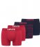 Levi's  Solid Basic Boxer And Vintage Stripe 4-Pack Red Black (001)