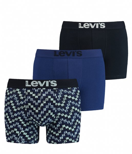 Levi's  Giftbox Logo Aop Boxer Brief 3P Blue (001)