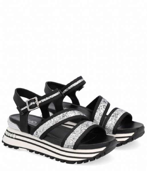 Liu Jo  Maxi Wonder 15 Sandal Silver Black (S1S01)