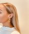 LOTT Gioielli Oorbellen Classic EarringTriple Round Open Charms Satin Gold plated LOTT Gioielli Oorbellen Classic EarringTriple Round Open Charms Satin Gold plated