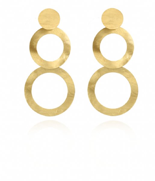 LOTT Gioielli  Classic Earring Double round open Gold plated
