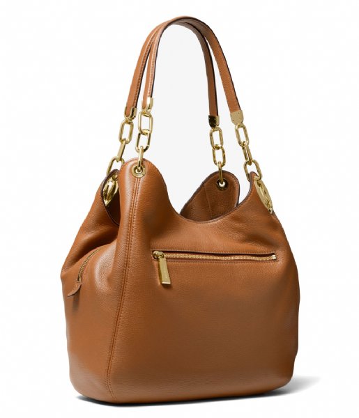 Michael Kors Schoudertas Lillie Large Chain Shoulder Tote luggage & gold colored hardware