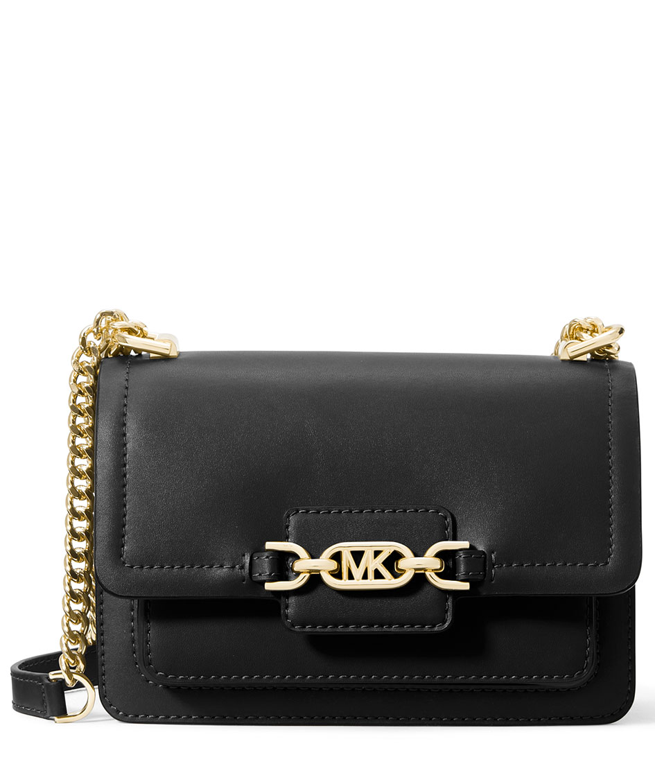 Michael Kors Heather Leather Extra Small Crossbody Bag - Black