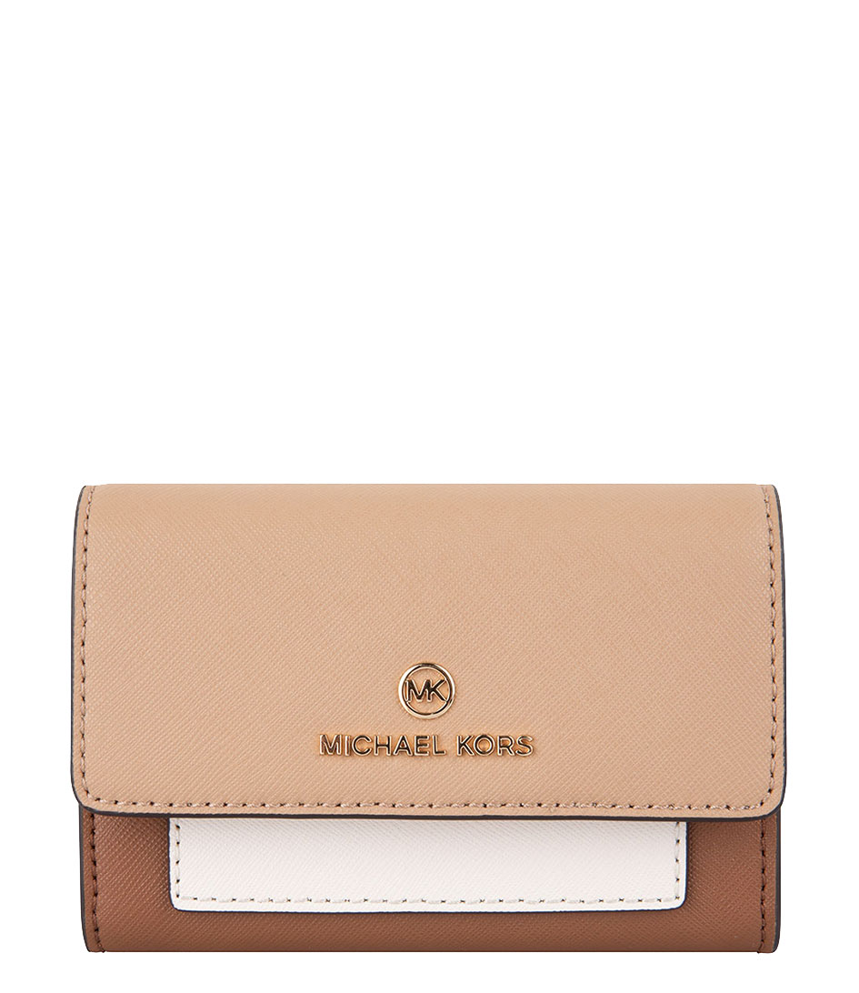 camel michael kors wallet