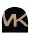 Michael Kors  MK Logo Beanie Black Gold (098)
