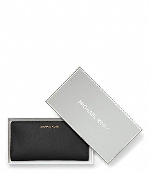 Michael Kors Pasjes portemonnee Jet Set Large Card Cse Carryall Black (001)